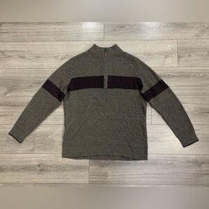 Smartwool Men’s Merino Wool‎ Ripple Ridge Stripe Half Zip Size XL